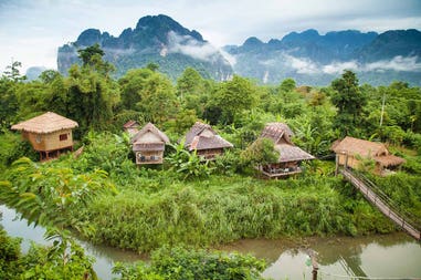 Laos Vang Vieng villaggio
