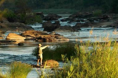 Fishing in Liwonde National park in Malawi