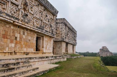 Ancient Pyramid in Uxmal in Mexico