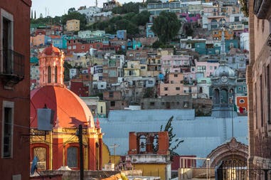 View of Guanajuato in Mexico