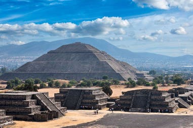 Pyramid of the Moon in Teotihuacan in Mexico