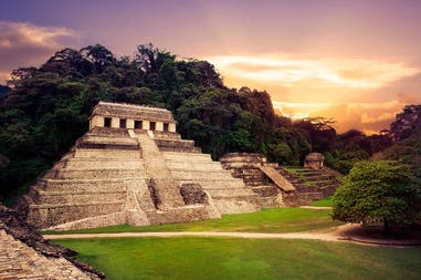 Piramidi a Palenque in Messico