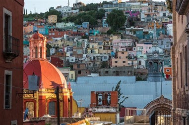 View of the town of Guanajuato in Mexico