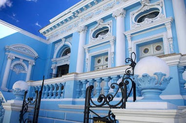 Blue House in Merida in Mexico
