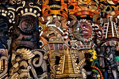 Mayan masks in Mexico