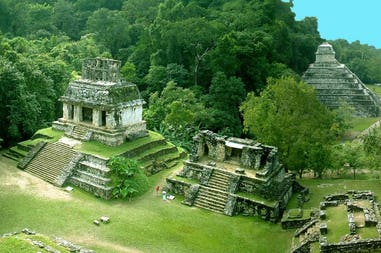 Mayan city in Palenque in Mexico