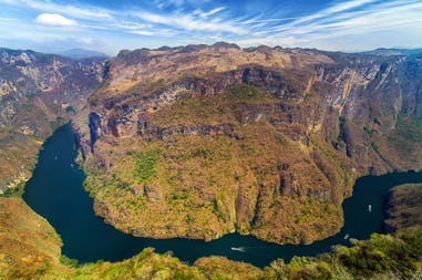 Landscape of Canyon Sumidero in Mexico