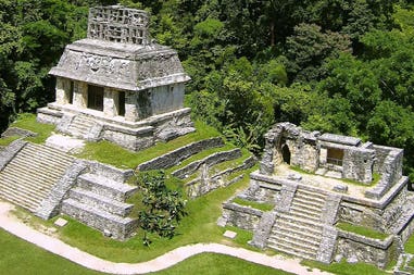 Archaeological site in Palenque in Mexico
