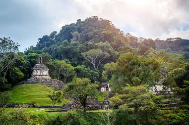 Mayan city in Palenque in Mexico
