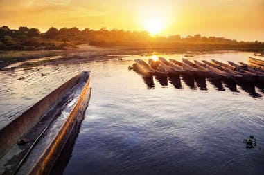 Nepal Parco Chitwan canoe