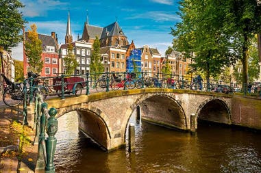 Canale ad Amsterdam in Olanda