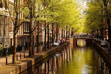 Canale ad Amsterdam in Olanda