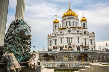 Russia Moscow Christ the Saviour cathedral