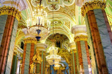 Russia St Petersburg Peter and Paul Fortress interior Interior view of Peter and Paul Fortress in St Petersburg in Russia
