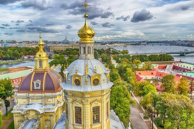 Russia St Petersburg Peter and Paul dome Peter and Paul dome in St Petersburg in Russia