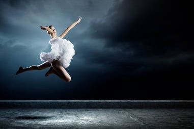 Little dancer in a theater