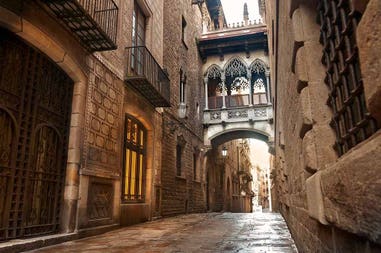 Quartiere gotico di Barcellona in Spagna