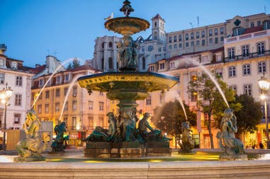 Portugal Lisbon Baroque fountain