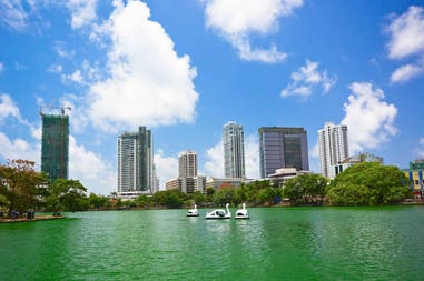 Skyline in Colombo in Sri Lanka