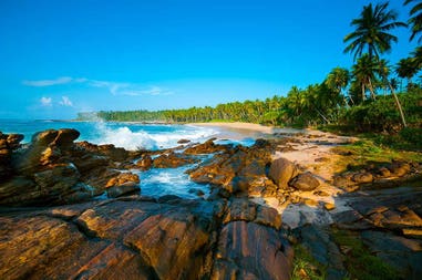 Beach in Tagalle in Sri Lanka