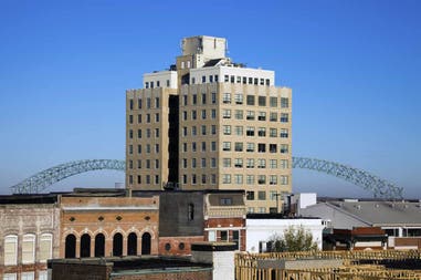 Stati Uniti d'America Memphis Hernando de Soto Vista del ponte Hernando de Soto a Memphis negli Stati Uniti d'America