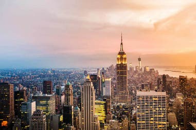 Stati Uniti d'America New York Skyline Vista dello Skyline di New York negli Stati Uniti d'America