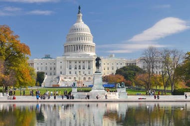 Vista del Campidoglio di Washington negli Stati Uniti