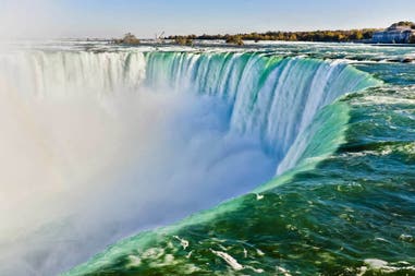 View of the waterfalls in Niagara Falls in Canada