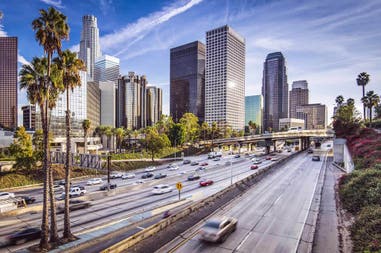 Vista della città di Los Angeles negli Stati Uniti d'America