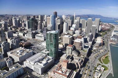 Vista di downtown a San Francisco negli Stati Uniti d'America