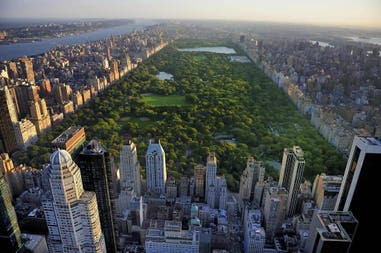 Vista di Central Park a New York negli Stati Uniti d'America