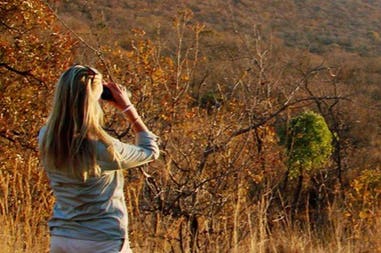 Woman during a safari in South Africa