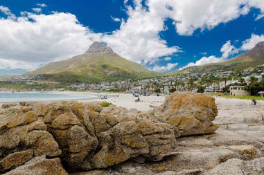 Camps Bay beach in Cape Town in South Africa