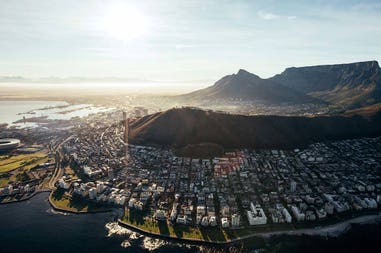 Table Mountain in Cape Town in South Africa