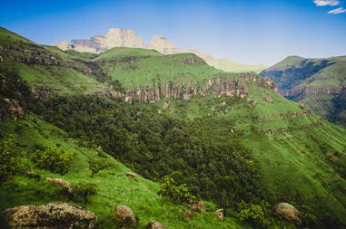 Pendici dei Drakensberg in Sudafrica