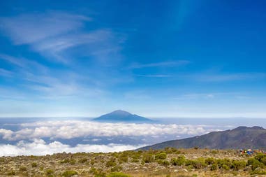 Paesaggio dal Monte Kilimangiaro in Tanzania