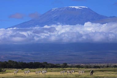 Vista del Monte Kilimangiaro in Tanzania