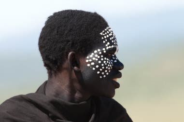 Traditional Maasai guy in Tanzania