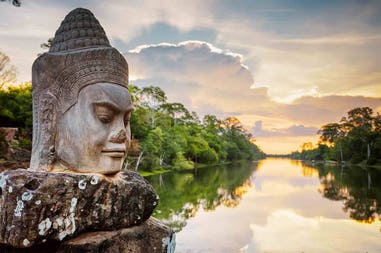 Temple and landscape in Cambodia