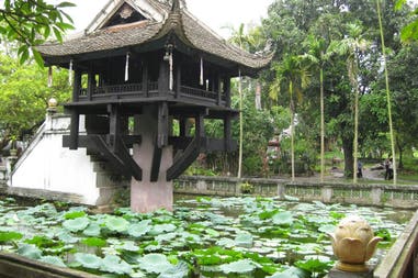 One Pillar Pagoda in Hanoi in Vietnam