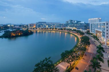 View of the city of Saigon in Vietnam