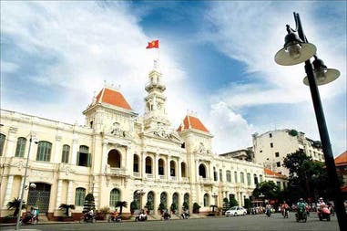 View of the city hall in Vietnam