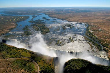 View from above of Victoria Falls