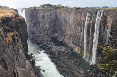 Victoria Falls during dry season