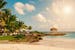 View of the coastline at the Bahamas