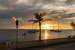 Seafront of Bonaire at the sunset