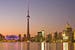 the view of the city Toronto in Canada