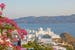 View of the sea and the town of Milos in Greece