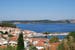 Vista della città di Pylos in Grecia