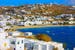 View of the city of Mykonos in Greece
